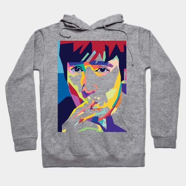 john lennon in pop art Hoodie by Mulyadi Walet